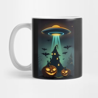 UFO Halloween Castle Mug